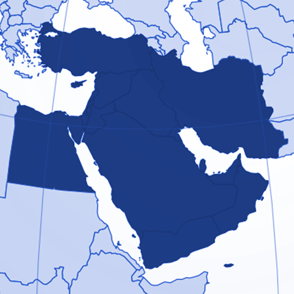 Middle East region | Blue | Atrax Group | Atrax reference locations - Middle East
