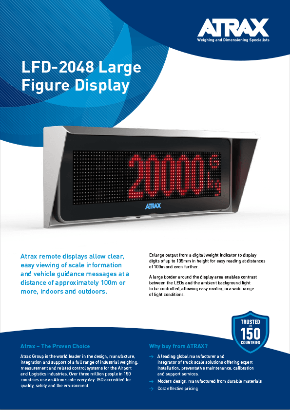 Atrax LFD-2048 Large Figure Display Data Sheet