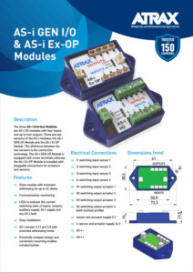 Atrax AS-i GEN I/O & AS-i Ex OP Modules Data Sheet PDF (Rev 11 2021) | Thumbnail